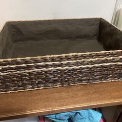 Woven Rectangular Storage Basket