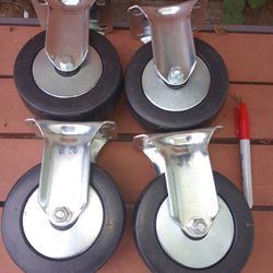 (4) 5-inch Dolly Wheels, 6 1/2 Inch Lift. Medium Duty.