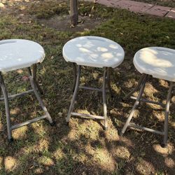 New Short Folding Metal Bar Stools