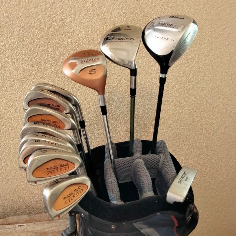 Tommy Mann Oversize Irons 3-PW, Driver, Woods, & Putter w/ Nike Bag Mens RH Golf Club Set