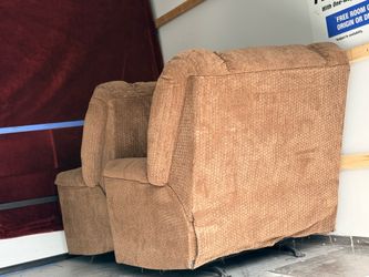 Matching brown recliners