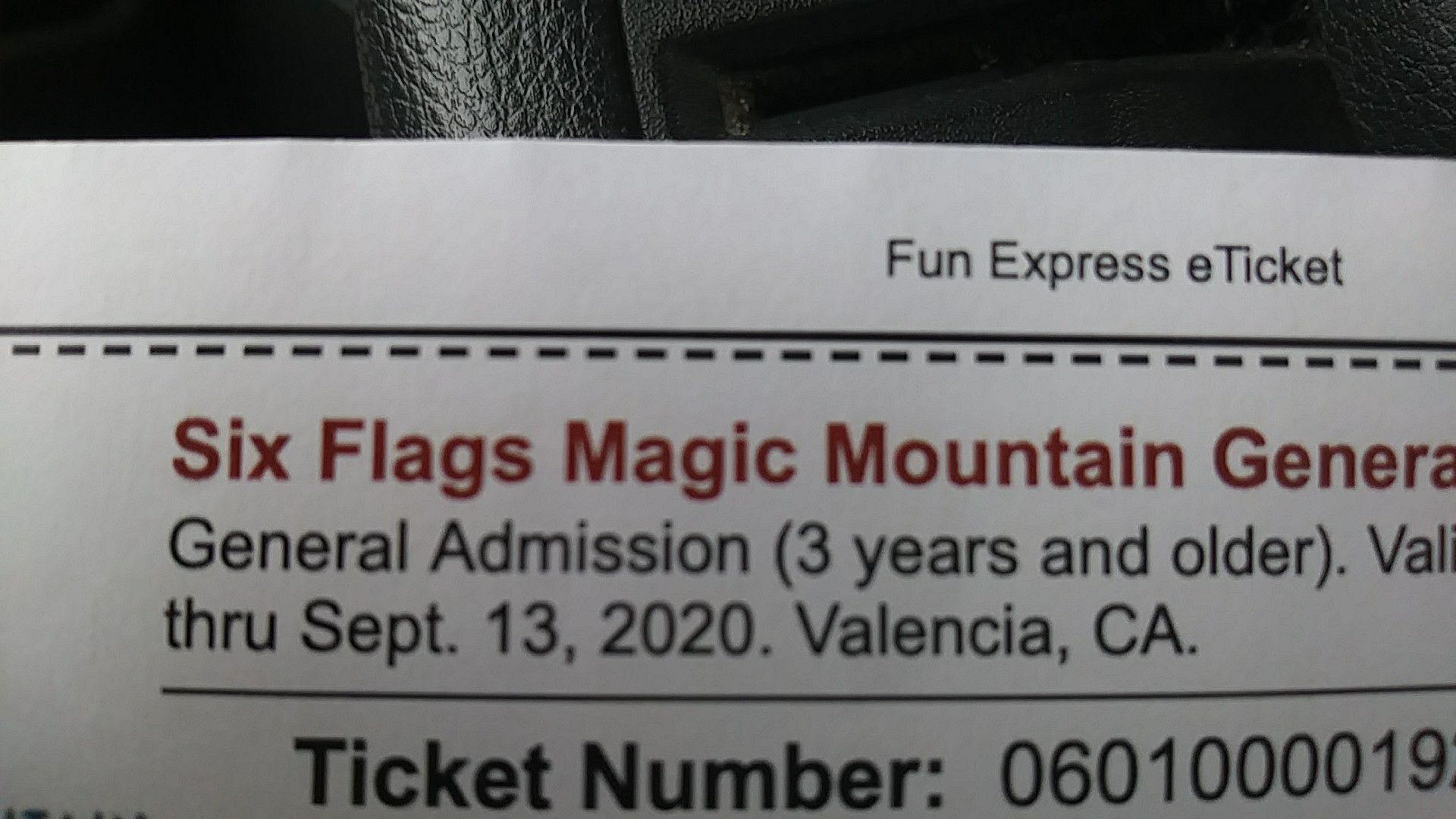 Magic Mountain tickets
