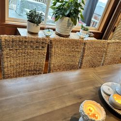 Dinning Chairs Set - Natural Fiber - Jute