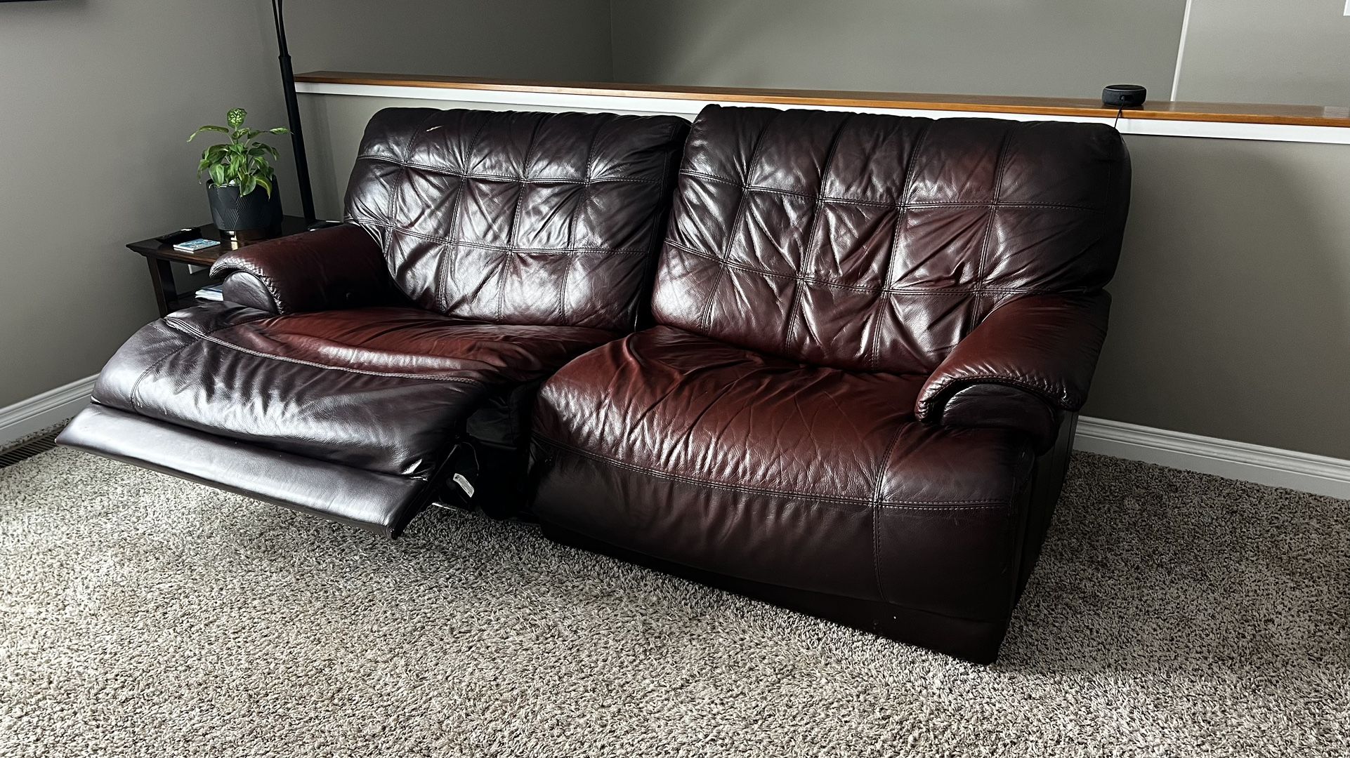 Manual Leather Recliner Sofa