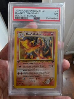 PSA 7 Blaine's Charizard Holo 1st Edition 2000