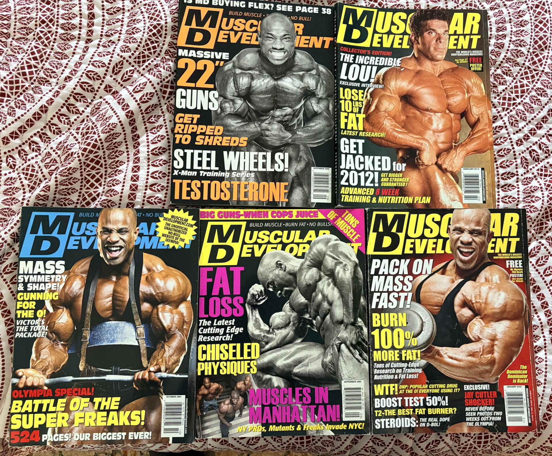 Muscular development Magazine Lot Of 5
