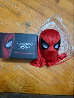 Spider-Man Full Face Costume Mask w/ Lens Eyes Adjustable One Size Red