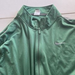 Nike Basketball Jumpsuit Jacket Green Zip Activewear Size XL