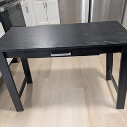 Black Study Desk with Drawer – Like New, Must Go!