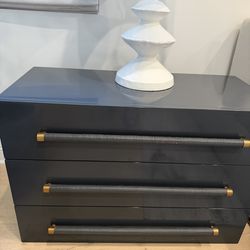 STORAGE CHEST OF DRAWERS WITH WICKER HANDLES