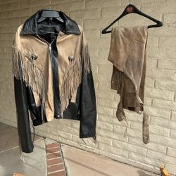 Men’s Chaps And Leather Jacket