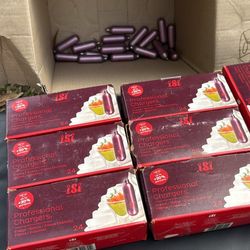 Professional iSi Cream Chargers - 188 Count (7 Boxes + Extra)