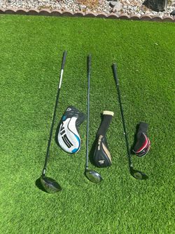 Taylormade Driver, Cobra 3 Wood, Bobby Joan’s Hybrid. All for $190