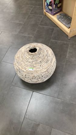 Large Woven Rattan Decorative Vase
