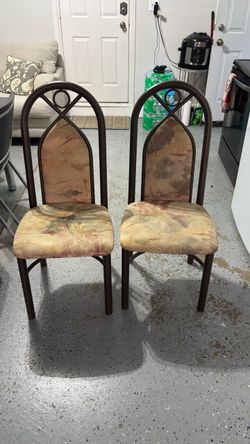 Set of 2 Metal Dining Chairs