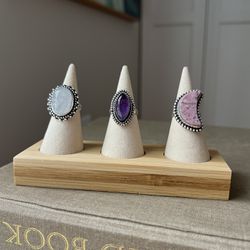Adjustable Gemstone Rings ( firm on price ) 