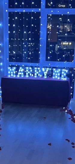 Marry Me Light Up Marquee Letters