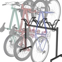 Metal Bicycle Parking Rack Floor Stand for 3 Bikes For Sale $34.00 50%+ OFF Retail $69.99 NEW IN BOX