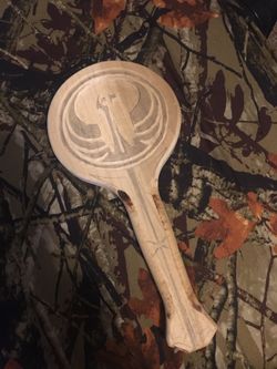Star Wars - Hand Carved wooden Jedi Order paddle or hand mirror