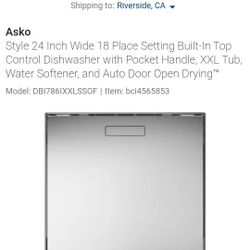 Asko Dish Washer.