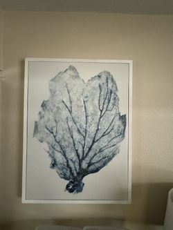 Blue Watercolor Rose Art Print - Framed, Signed Marmont