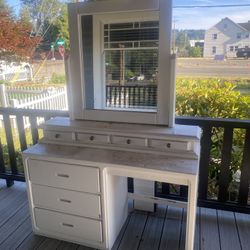 Solid Wood Vanity With mirror