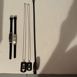 His Queen/ Her King Bracelet And Dog Tags