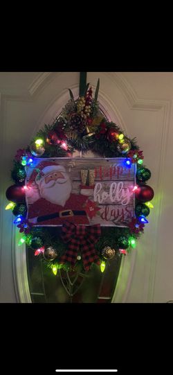 Artesania New Christmas 🎅 Wreath With Battery 🔋 Light 