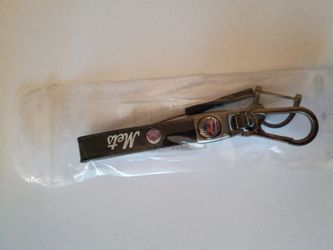 NY Mets Genuine Leather Wrist Lanyard Keychain