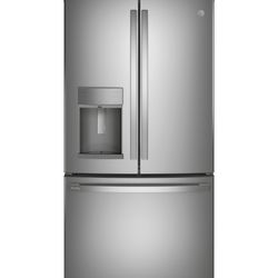 GE Profile™ Series  Model #: PFE28KYNFS ENERGY STAR® 27.7 Cu. Ft. French-Door Refrigerator with Hands-Free AutoFill  Pre-owned Like new