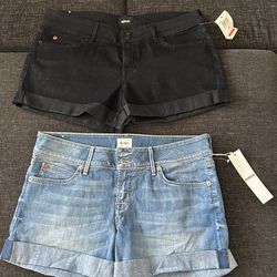 Hudson Women’s Denim Shorts (Black & Blue) Size 29/30 – New w/ Tags