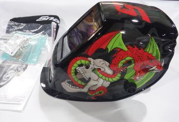 Snap on dragon design welding helmet YA 4613