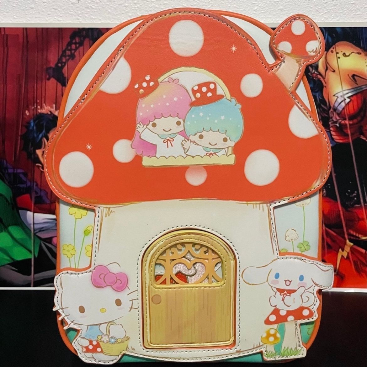 hello kitty and friends mushroom backpack BFF Mini Convertible Cooler or any fun outing. Sanrio Hello Kitty & Friends