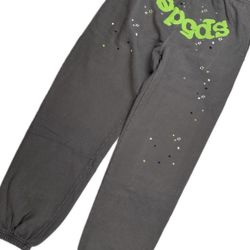 Sp5der grey pants size large.