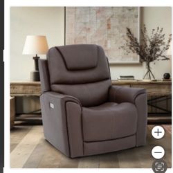Weslin Leather Zero Gravity Power Recliner with Power Headrest