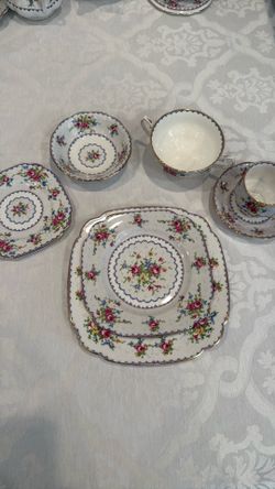 Petit point china place setting