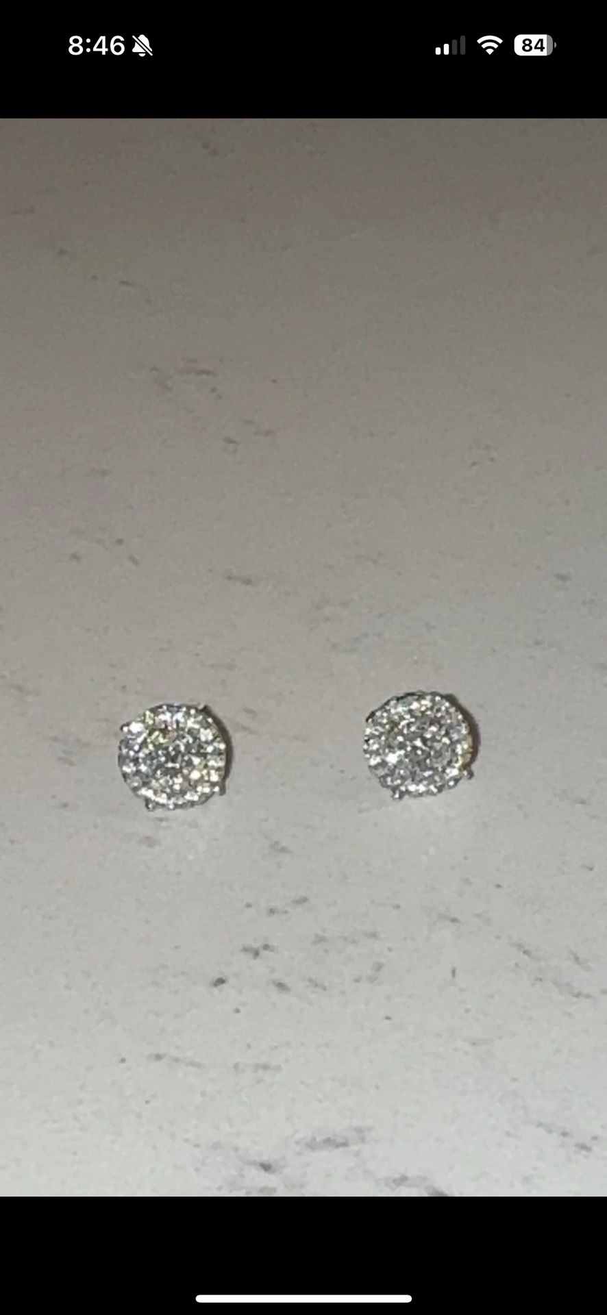 1.02 carats vvs diamond earrings