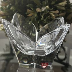 Sweden Crystal Tulip Decorative small Bowl/Candle holder/Trinket Bowl by Orrefors Preowned.