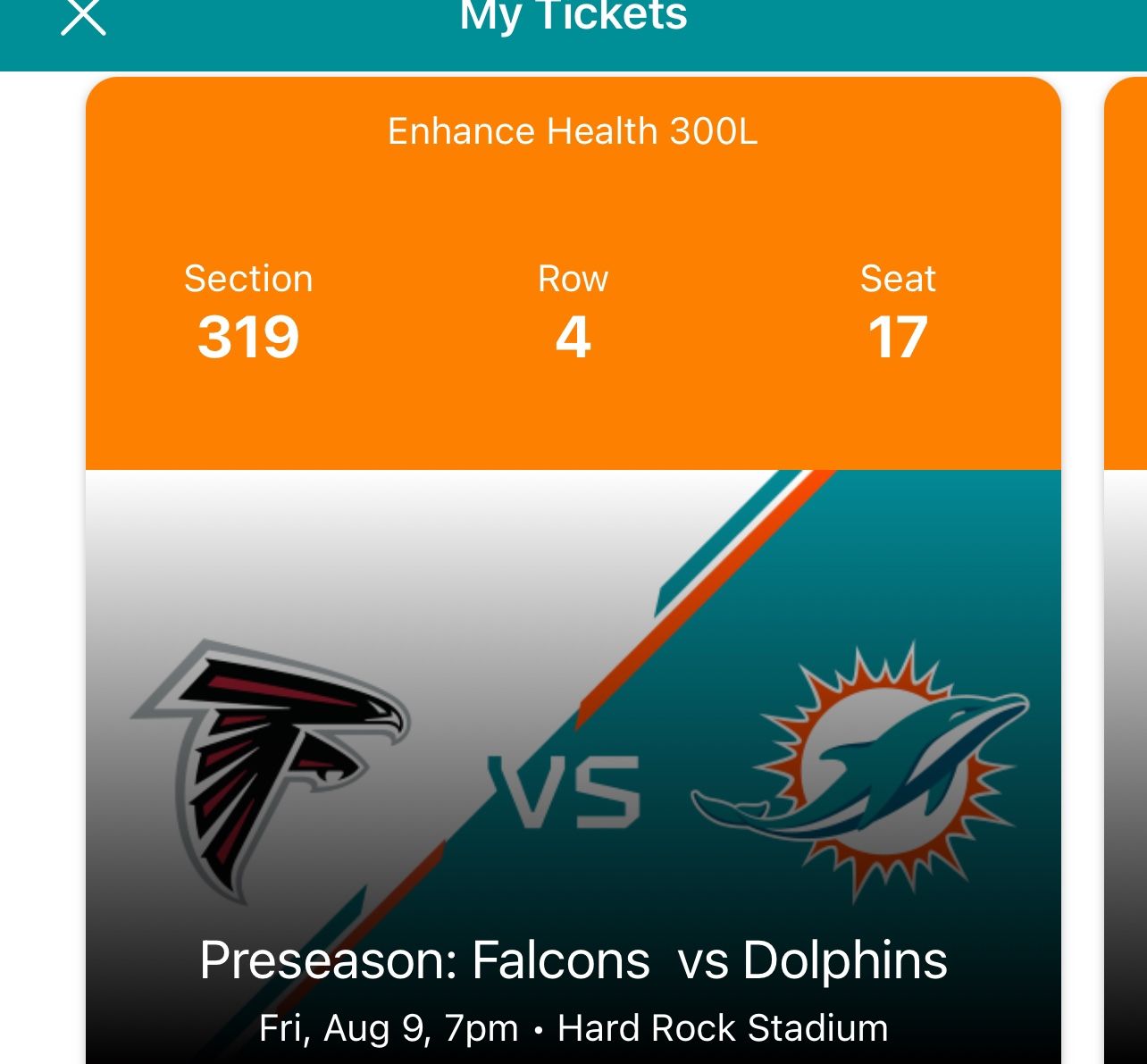 Miami Dolphins v Atlanta Falcons Hard Rock Stadium Aug 9