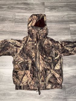 Gamehide Men’s Camouflage Hooded Hunting Jacket Size M Polyester Brown