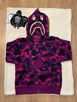 Purple Bathing Ape full zipup hoodie