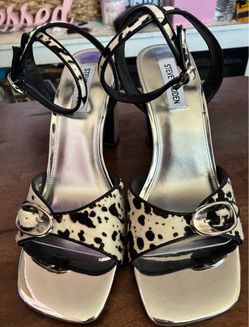 Steve Madden Lilliana Cow Hair Block Heels Sz. 9.5