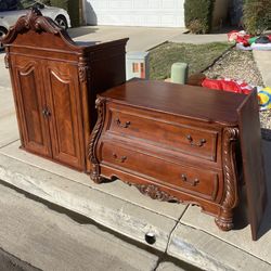 Free Armoire 2 piece unit. Heavy. You pick up. Nice unit for TV etc 
