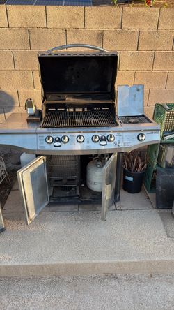 Stainless Steel Gas Grill with Side Burner