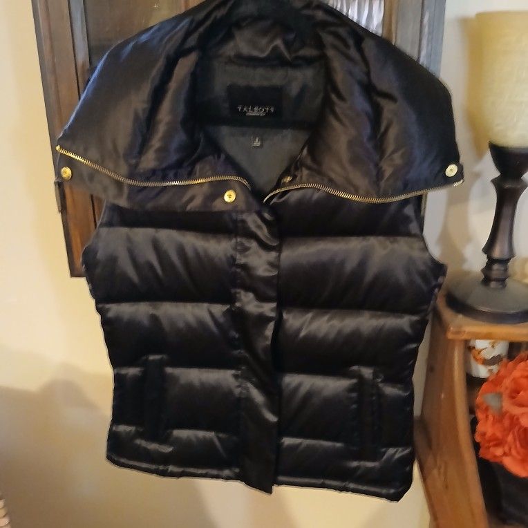 Talbots Black Puffer Vest NEW