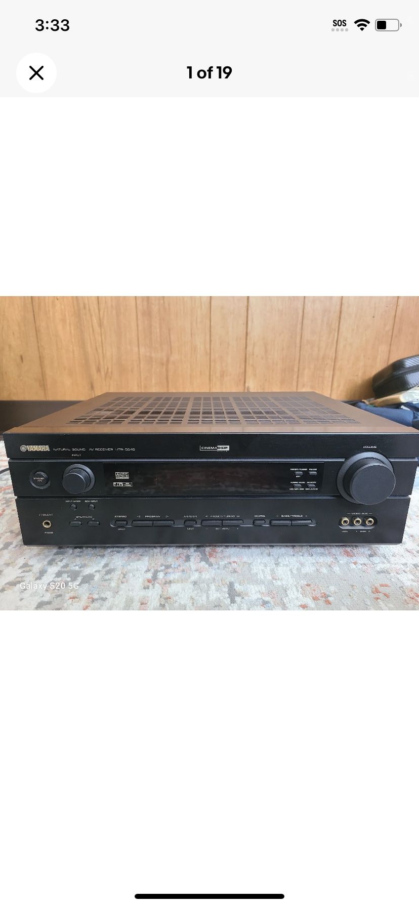 Yamaha HTR-5640 270watt Stereo Receiver  Tested/  Yamaha YST-SW012 Active Subwoofer - Tested
