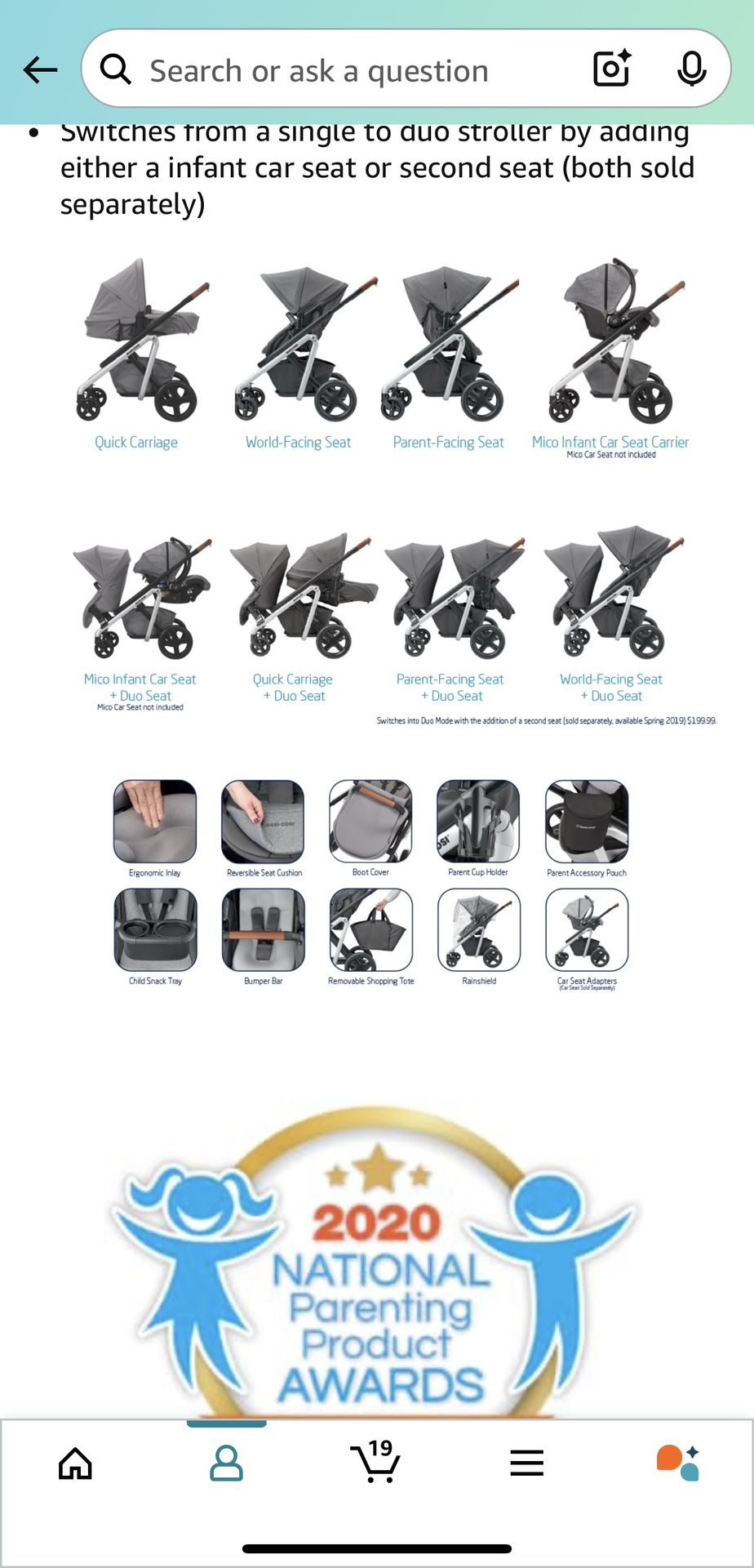 Maxi-Cosi Lila Modular All-in-One Stroller With Car seat