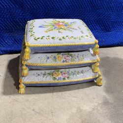 Antique Pillow Garden Stool