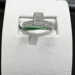 Stunning 1.61ct Lab-Grown Diamond Bridal Set in 14k White Gold