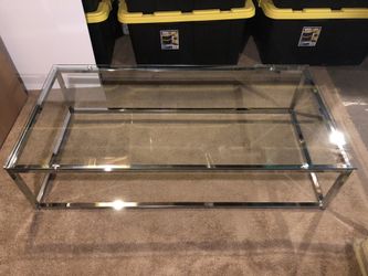 Stainless steel glass table